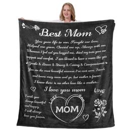 Blankets Birthday Gifts for Women Mom Blanket from Daughter or Son Valentine Cosy Fleece Throw 230628