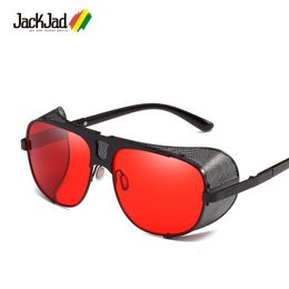 Sunglasses JackJad Fashion Cool Shield Punk Style Side Mesh Sunglasses Vinatge SteamPunk Brand Design Sun Glasses De Sol 66337 230628