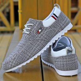 Boots Men Walking Shoes Breathable Comfortable Casual Canvas Driving Lace Up Flat Shoes Lightweight Moccasins Sneakers Male Footwear