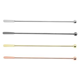 Bar Tools Stainless Steel Coffee Beverage Stirrers Stir Cocktail Drink Swizzle Stick With Small Rectangar Paddles Xbjk2203 Drop Deli Dhabj