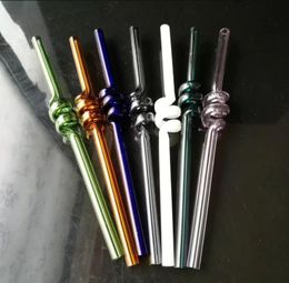 Glass Smoking Pipes Manufacture Hand-blown hookah Bongs Colourful spiral straight straw