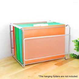 Hooks File Folder Box Mesh Metal Organiser Hanging Foldable Holder Storage For Office Home A4 Letter Size #SW