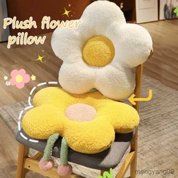 Cushion/Decorative Flower Plush Throw Soft Sunflower Chair Cushion Plush Stuffed Sofa Sofa Seat Cushion Kids Girls Birthday Gift R230629