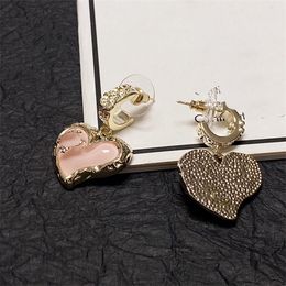 Latest Earrings ccity Designer Luxury Stud Women Jewellery Gold Earring high-qualit heart-shaped Woman ear ohrring 34545
