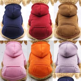 Dog Apparel Pet Clothes Sweater Denim Pocket Sporty Dogs Cat Warm Puppy Festival Decoration Bt814 Drop Delivery Home Garden Supplies Dhzwe