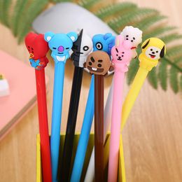 Pens 40pcs Gel Pen Cartoon Series Cute Roller Ball Pen 0.5mm Black Ink Student School Supplies Wholesale Toys For Kids Birthday Gifts