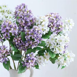 Decorative Flowers 3D Artificial Gardenia 72 CM Fake For Wedding Pography Props Gifts Garden Living Room Desk Christmas Plant