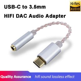 Konektörler Hi Res DAC Kulaklık Amplifikatörü USB Tip C - 3.5mm Jack kulaklık Ses Adaptörü 32bit 384kHz Dijital Kod Çözücü Aux HIFI Dönüştürücü