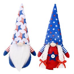 Other Festive Party Supplies Independence Day Gnome Ornament 4Th Of Jy Plush Faceless Gnomes Doll President Election Home Decorati Dh3Fp