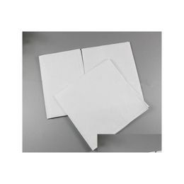 Handkerchief White Pure Colour Small Square Cotton Sweat Towel Plain Kd1 Drop Delivery Home Garden Textiles Dhjgx