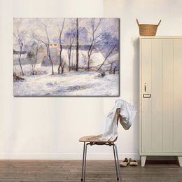 Impressionist Landscape Canvas Art Winter Landscape Paul Gauguin Paintings Handmade High Quality Home Decor