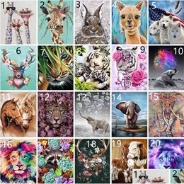 Diamond Painting Factory 5D Kits Beginner Animal Fl Drill Art By Numbers Ding For Home Decoration Gem 12X8 Inches Kd Drop Delivery G Dhorv