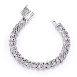 Cuban link 10mm 925 silver mounted with moissanite Cuban chain designer Jewellery designer necklace designer bracelet for men women Hip Hop Jewellery 5A with gift box