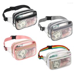 Storage Bags Clear Fanny Pack Waist Bag Transparent Travel Running Fashion Sport Pouch Adjustable Strap For Key Cell Phone