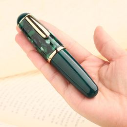 Pens Moonman Q1 / MAJOHN Mini Acrylic Fountain Pen Green Portable Ink Pen Iridium EF/F Nib Palm Short Writing Gift Set for Travel