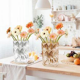 Vases Glass Flower Clear Crystal Modern Style Stand Blown Simple Stained Vase For Home Decor