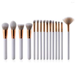 Makeup Brushes Lip Tool Eyeshadow Pro Set Foundation Eyeliner Powder Brush 15Pcs Round Hair For Women