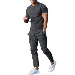 Men's T-shirt Suits Tracksuit Tennis Shirt Shorts and T Shirt Set Solid Colour Crew Neck Casual Sports Short Sleeve 2 Piece Clothing Apparel Sports Designer Casual