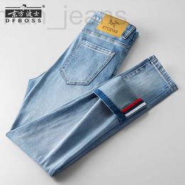 Men's Jeans designer Luxury summer thin high-end washing elastic jeans for men Slim fit small straight casual pants VATJ