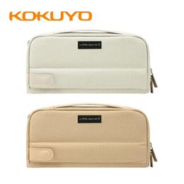 Bags 1Pcs Japan KOKUYO Pencil Case One Metre New Pure Pencil Case Large Capacity Multifunctional Canvas Simple Student Stationery Bag