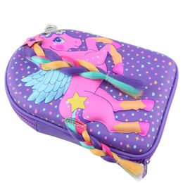 Bags Unicorn Pencil Case Estuche Kawaii Stationery Braid Cute Piornik Trousse Licorne Pen Box Cases Capinha Estojo School Accessories