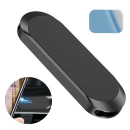 Mini Strip Paste Magnetic Holder in Car Phone Stand Magnet Mobile Cellphone Bracket GPS Magnetic Car Holder For iphone 14 Xiaomi