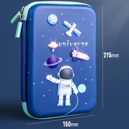 Bags 3D EVA Unicorn Astronaut Pencil case Large capacity Cartoon Stationery Box Pencil Box Student Pen case School Gifts ipad case