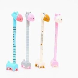 Pens 40 Pcs Stationery Super Cute Donkey Giraffe Hippopotamus Animal Pen Shape Can Stand Ballpoint Pen Stationery Students Present