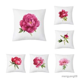 Cushion/Decorative Rose Flower Case Cover Decorative Beautiful Rose Case Cover Rose Flower Case Cover R230630