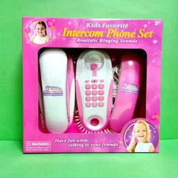 Walkie Talkies Children Pretend Play Intercom Telephone Simulation phone Toy With Real Ringing Sounds talk to each other Kids Birthdaty Gifts 230628