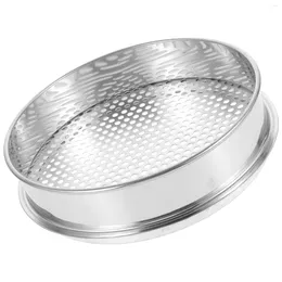 Decorative Flowers Sieve Fine Mesh Stainless Steel Soil Screen Round Hole Sifter Home Filter 20x20cm Grading Food Kitchen