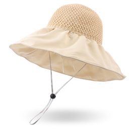 Summer UV Protect Sun Cap For Ladies Women Sunshade Bucket Cap Girls Foldable Beach Hats