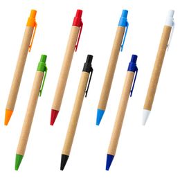 Pens 100pcs/lot paper ball pen ECO Recycled Paper Ball Pen Ecofriendly Ballpoint Pen