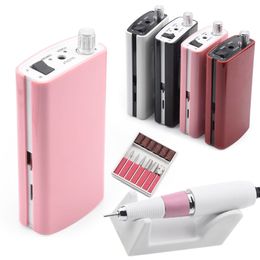 Nail Manicure Set 36W 35000RPM Rechargeable Portable Drill Machine pedicure Electric File Art Tools sanding band 230628