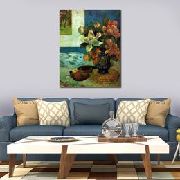 Hand Painted Canvas Art Still Life with A Mandolin Paul Gauguin Paintings Countryside Landscape Artwork Home Decor