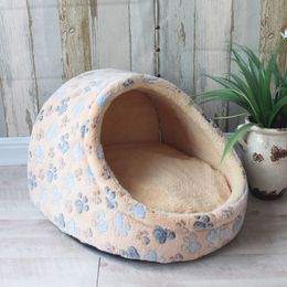 Cat Beds Furniture Pet Bed Dog House Kennel Puppy Litter Home Shape Nest Sofa Indoor Small Dogs Cats Cushion Removable Pillow Chihuahua Mat 230628