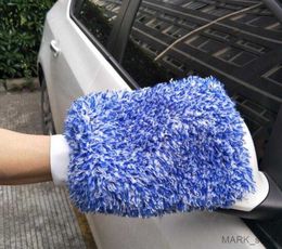 Glove Maximum High Density Car Wash Ultra Super Absorbancy Car Sponge Plush Glove Microfiber Cleaning Towel R230629