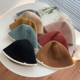 Wide Brim Hats Bucket Women Breathable Knitted Summer Travel Hip Hop Cap Fisherman Hat 230629