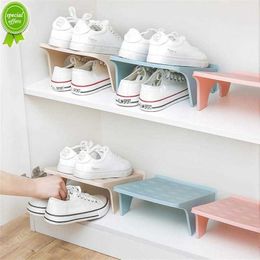 Plastic Shoe Rack Double Shoe Support Household Storage Integrated Simple Space Economy Simple Shoe Organizer And Storage Rack