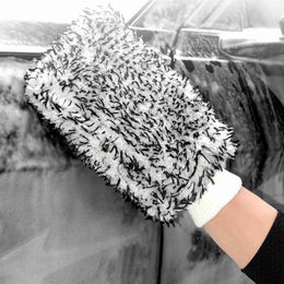 Glove MultiFunction Car Washing Gloves Soft Microfiber Cleaning Glove Car Wash Mitts Super Absorbancy Car Cleaning Tool R230629