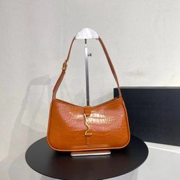 2023 new European and American big brand Y with the same style A metal buckle letter HOBO small square bag underarm single shoulder handbag