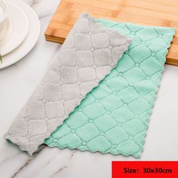 Cleaning Cloths Micro Fiber Cloth Rags Water Absorption NonStick Oil Washing Kitchen Towel Household Tools Wiping 230629