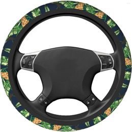 Steering Wheel Covers Giraffe-Stork Tropical Palm Car Cover For Women Girls Men Universal 15 Inch Anti Slip Breathable