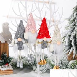 Christmas Decorations Decoration Gnome Santa Doll Pendant Xmas Tree Hanging Ornament Home Year Gifts Party Supply Jk2011X5 Drop Deli Dh0Pb