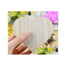 Storage Boxes Bins Box Heart Shape Wood Jewellery Wedding Gift Makeup Cosmetic Earrings Ring Desk Rangement Make Up Wooden Organiser Dhpok