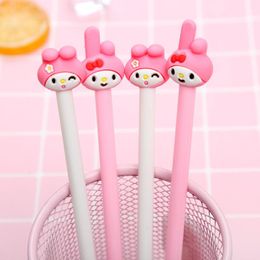 Pens 36 pcs/lot Kawaii Melody Gel Pen Cute 0.5mm Black Ink Signature Pens Promotional Gift For kids Stationery School Supplies
