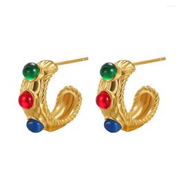 Stud Earrings Zlxgirl Jewelry African Green Red Blue Beads Earring Of Women's Bridal Gift Fine Woman Fashion Earing