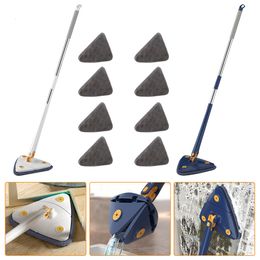 Mops Triangle Mop 360 Rotatable Extendable Adjustable 130 cm Cleaning For Tub Tile Floor Wall Deep 230629