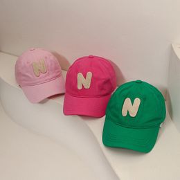 Caps Hats Candy Color Letter Baseball Cap Kids Cute Embroidered Hip Hop Sun Visor Spring Summer Children Boy Girl Peaked 16Y 230628