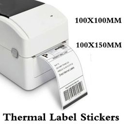 Stickers 4x6 Inches Shipping Lable Direct Thermal Paper Sticker 100X100/150MM Adhesive Stickers 4Inch Matching For Thermal Label Printer